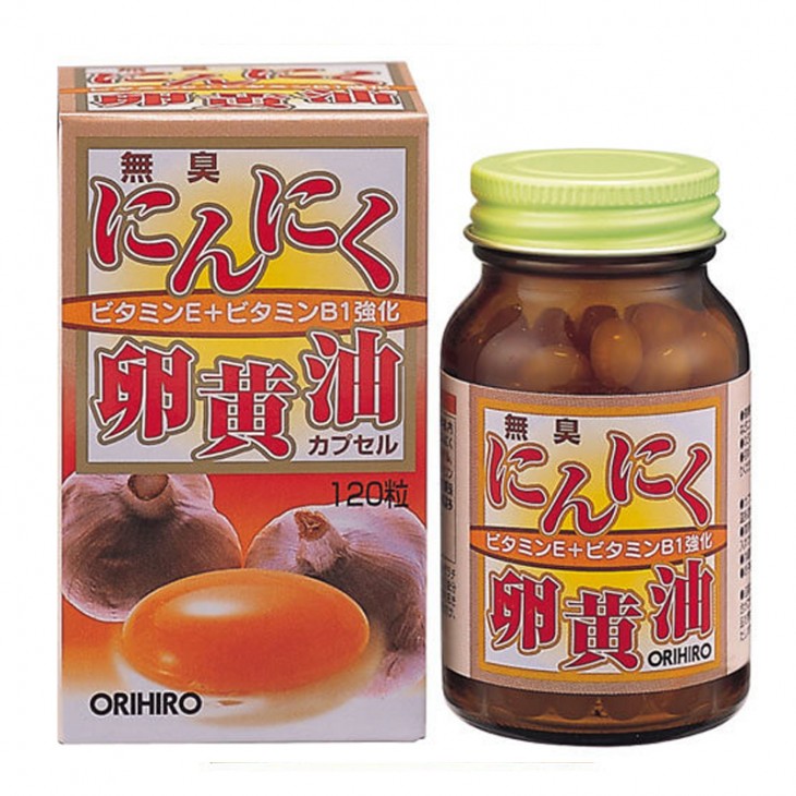 Orihiro新無味大蒜蛋黃油膠囊120粒
